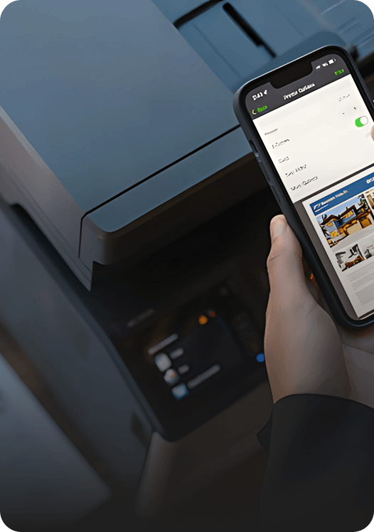 Mobile app controlling Lexmark printer