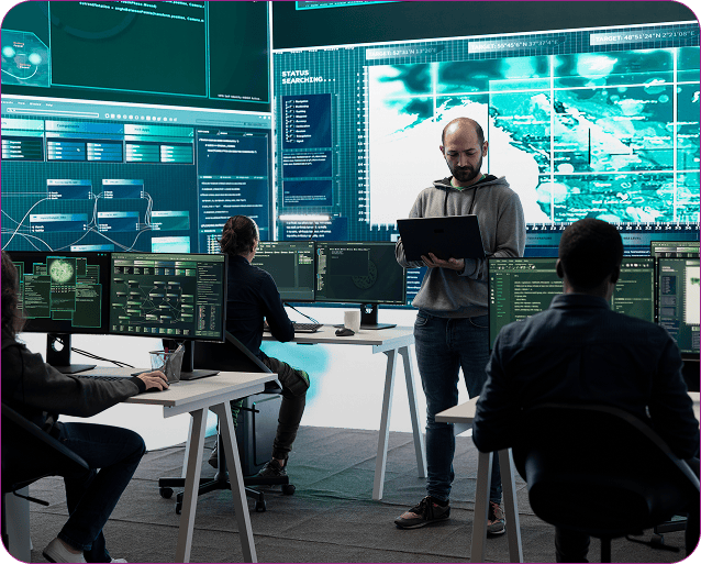 Cybersecurity control room